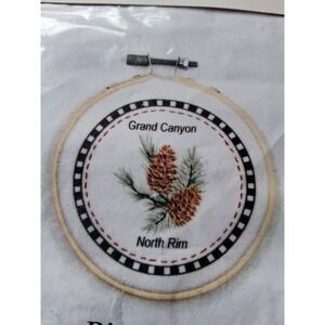 The Posy Collection Grand Canyon North Rim Pine Cone Hoop Embroidery Kit New